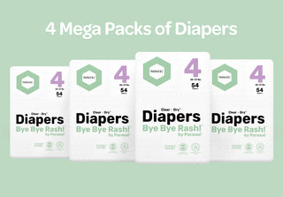 Clear+Dry® Natural Disposable Diapers Jumbo Box