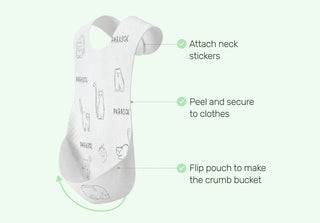 Parasol bib with instructions on how to use it
